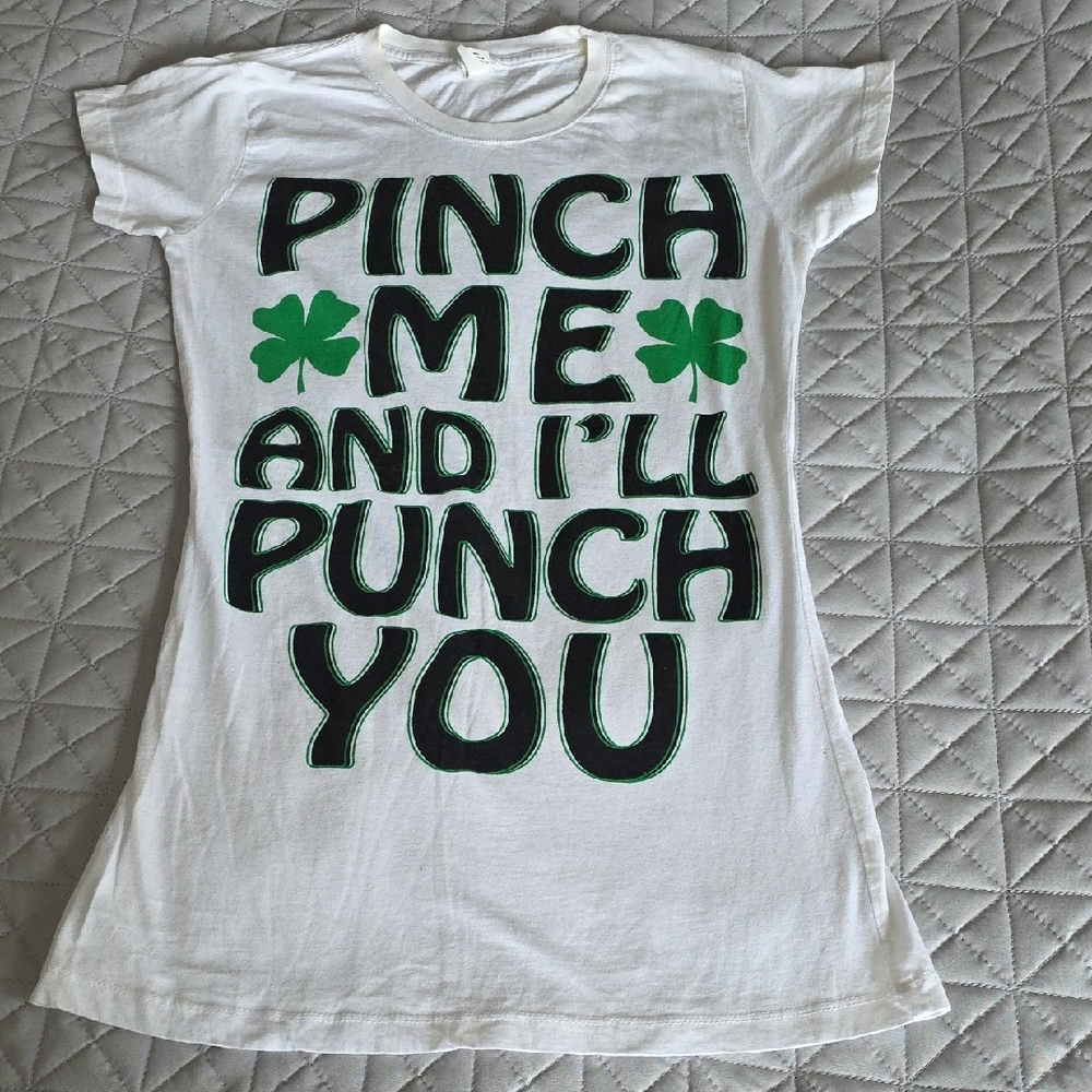 Graphic White and Green Women's Tee